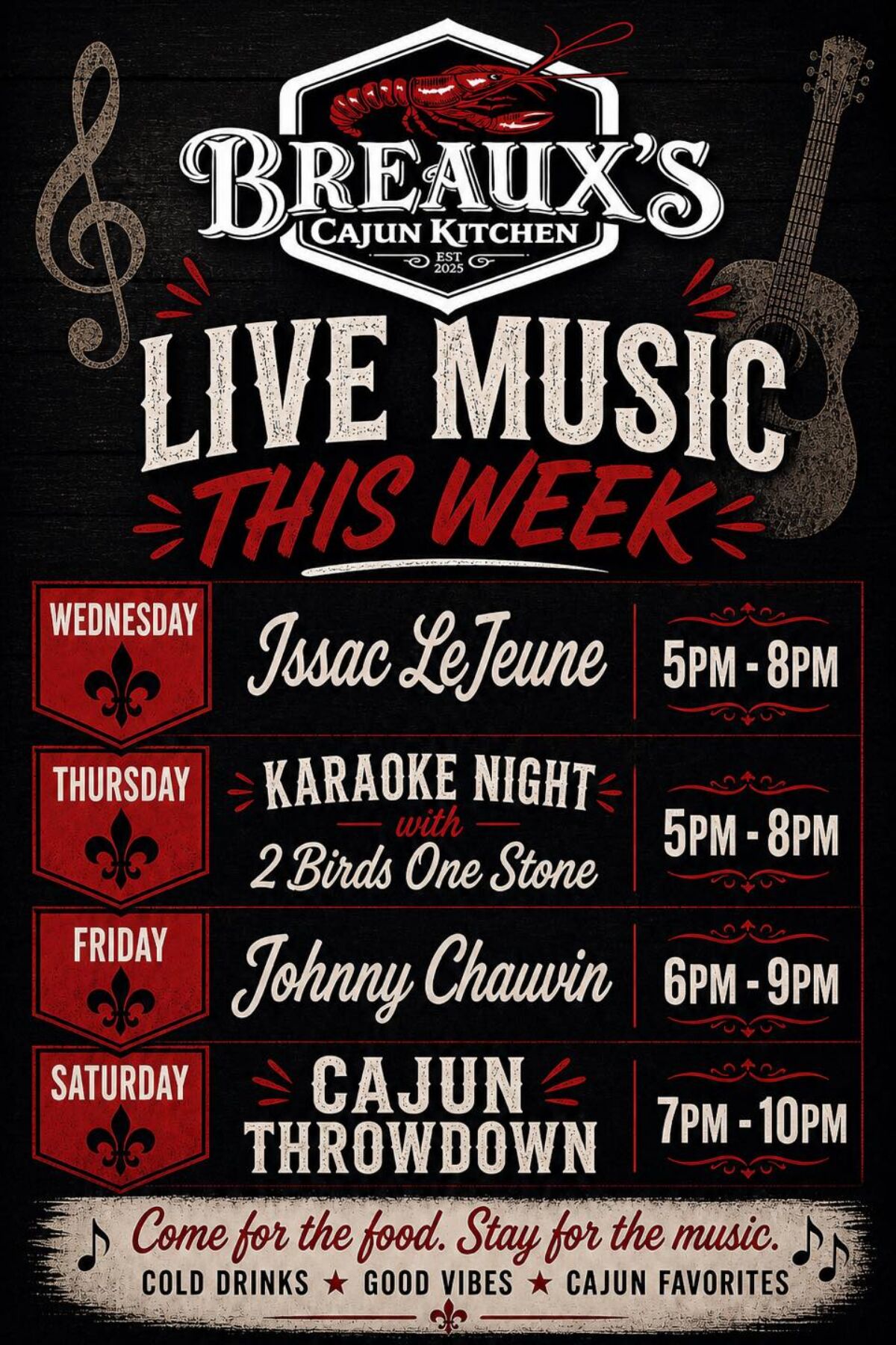 Live Music at Breaux's - Issac LeJeune | Jeff Davis Parish
