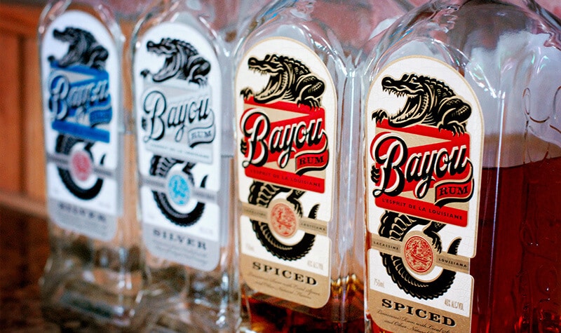 bayou rum bottles
