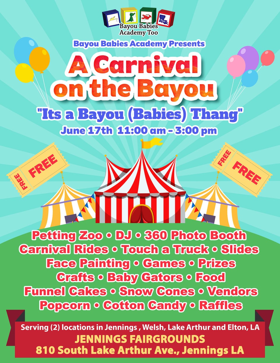 Bayou Babies Academy presents "A Carnival on the Bayou" Jeff Davis Parish